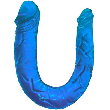 Doppio dildo trasparente TPR 2 in 1 compatto e impermeabile